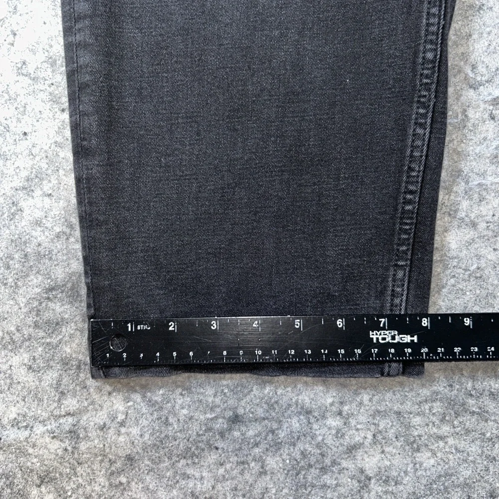 Old Navy Athletic Taper Jeans Men's 44X34 Black Distressed Look Built-In‎ Flex